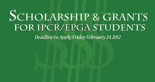 Announcement of IPCR Scholarship Application Processes